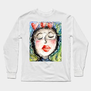 Girl Kiss Red Lips Love Long Sleeve T-Shirt